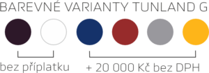 Barevné varianty laku pro FOTON Tunland G - černá, bílá, modrá, červená, šedá a žlutá