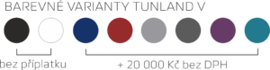 Barevné varianty laku FOTON Tunland V - černá, bílá, modrá, červená, šedá, tmavě šedá, fialová, azurová